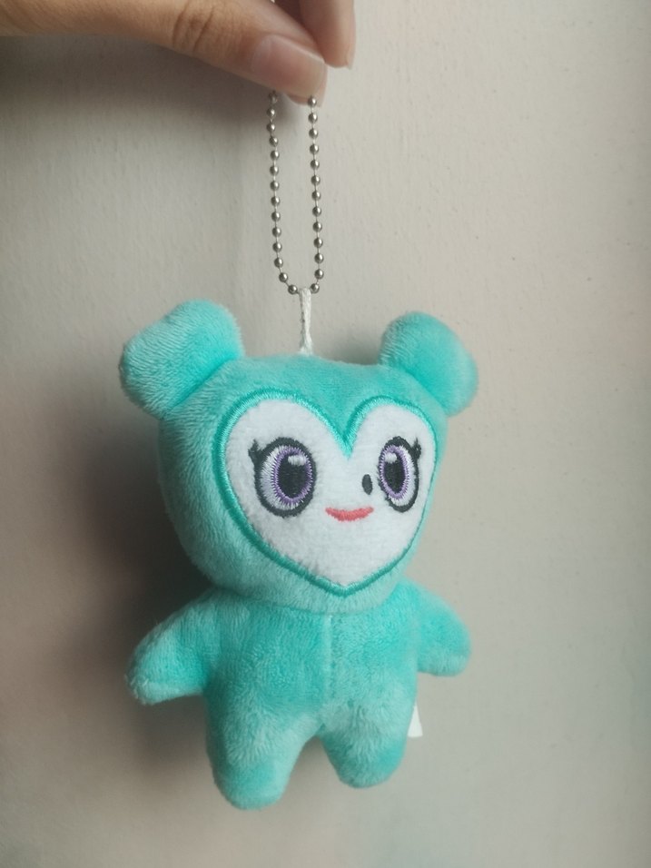Twice Mively Mina Turkuaz Renkli Peluş Oyuncak Anahtarlık - Görsel 4