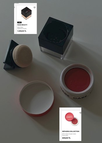 Huda Beauty SEPHORA Krem All-in-One Allık - Koyu Kırmızı