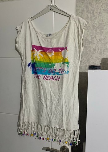 Püsküllü plaj elbisesi - Görsel 2