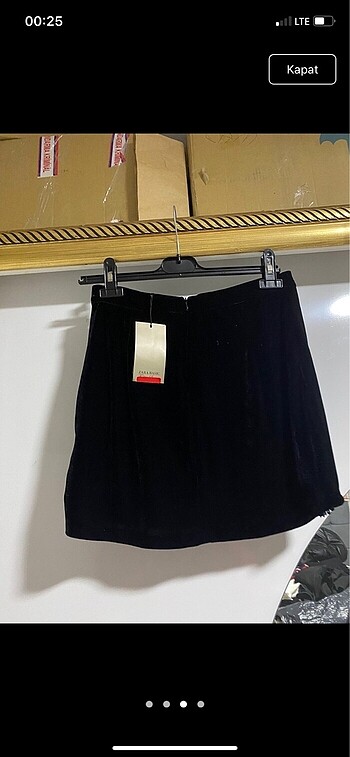 m Beden Zara pullu mini etek