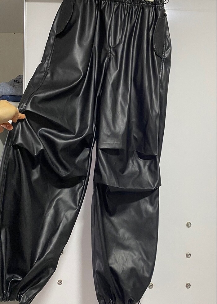 deri kargo pantolon - Görsel 3