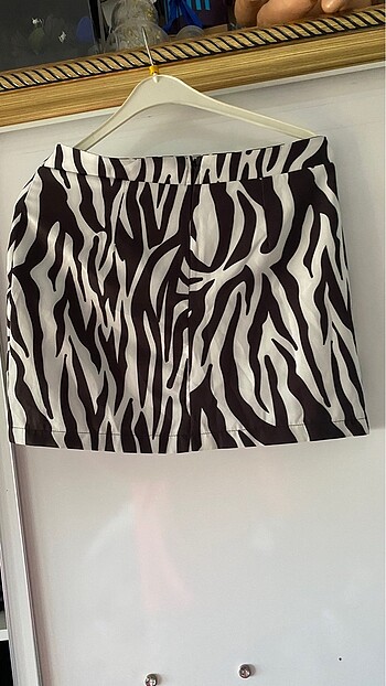 40 Beden Zebra mini etek