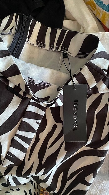40 Beden siyah Renk Zebra mini etek