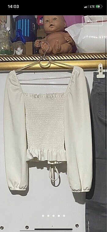 H&M kayık yaka bluz