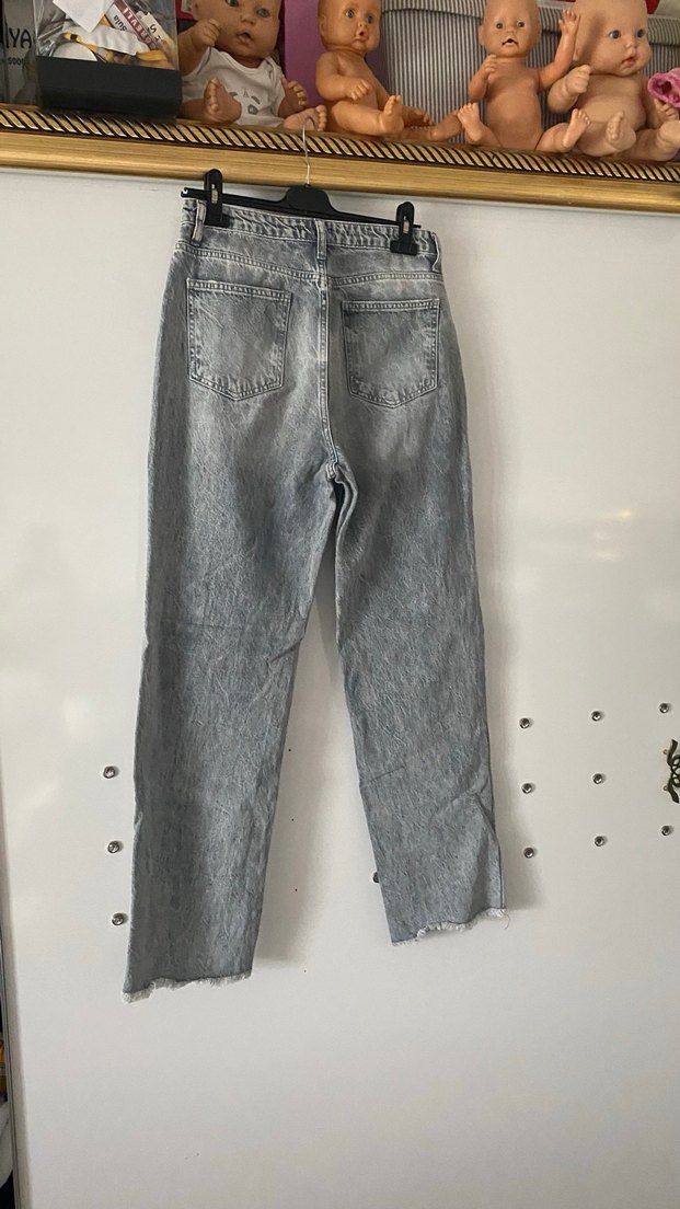 Gri boy friend Kot Pantolon - Görsel 4