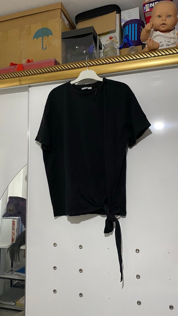 siyah zara tişört - Görsel 5