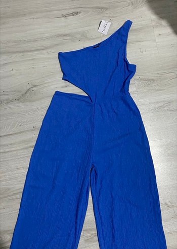 Mavi Tek Omuzlu Tulum - Görsel 3