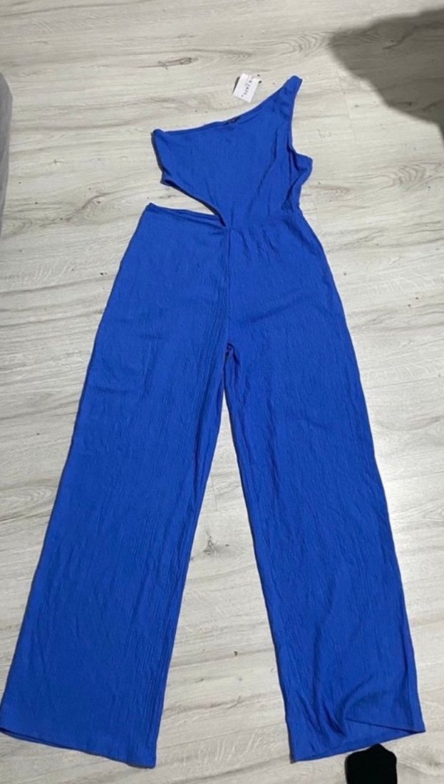 Mavi Tek Omuzlu Tulum - Görsel 4