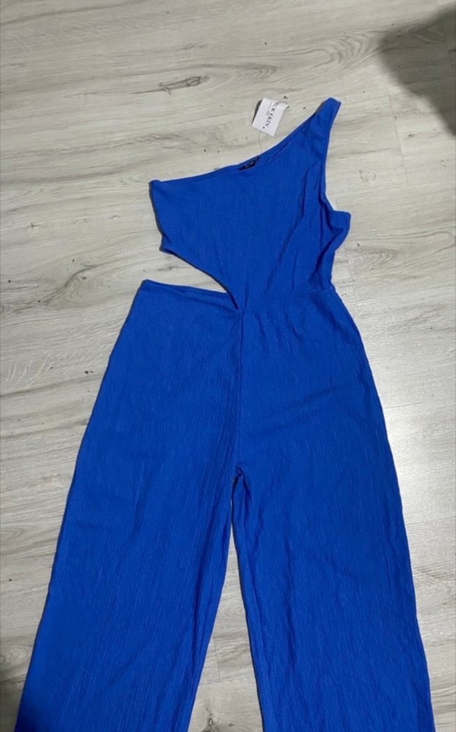 Mavi Tek Omuzlu Tulum - Görsel 3