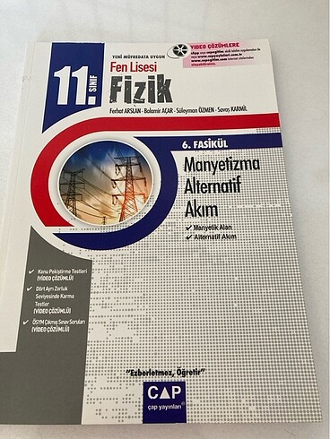 11. Sınıf fizik çap yayınları manyetizma fasikülü