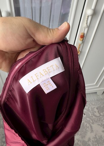 Bordo Drapeli Straplez Kadın Tulum - Görsel 5