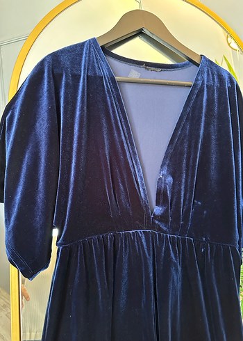 TopshopLacivert Kadife Mini Tulum - Görsel 5