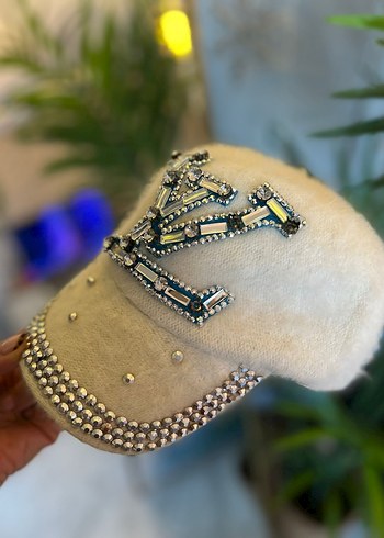 Beyaz Payetli Kadın Şapka - Görsel 4