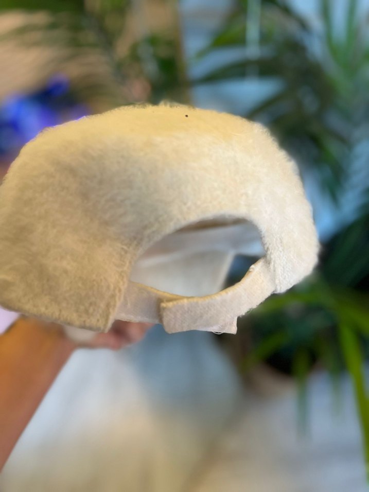 Beyaz Payetli Kadın Şapka - Görsel 3