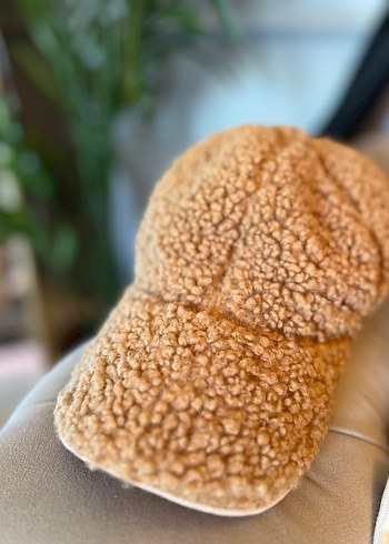 Kahverengi Yün Kadın Şapka Kürklü - Görsel 2