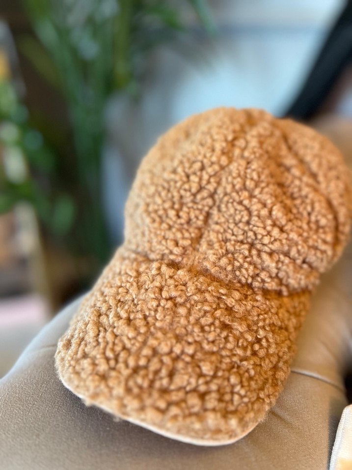 Kahverengi Yün Kadın Şapka Kürklü - Görsel 2