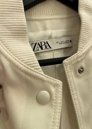 Beyaz Kadın Midi Bomber Ceket - Görsel 4