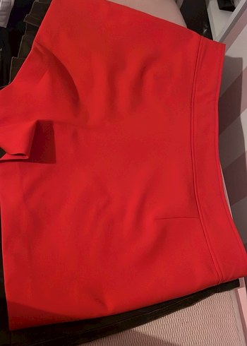 Zara Kırmızı Mini şort Etek - Görsel 4