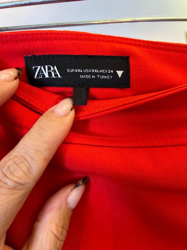 Zara Kırmızı Mini şort Etek - Görsel 3