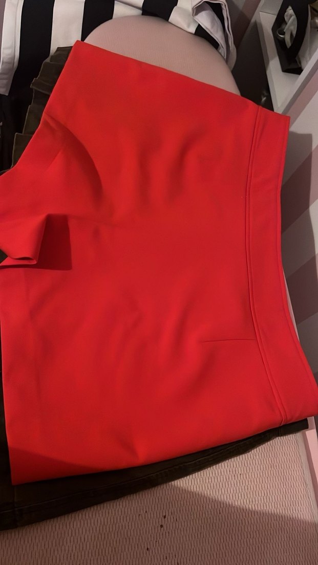 Zara Kırmızı Mini şort Etek - Görsel 4