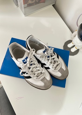 adidas Samba Çocuk Beyaz Spor Ayakkabı - Görsel 3