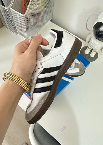 adidas Samba Çocuk Beyaz Spor Ayakkabı - Görsel 9