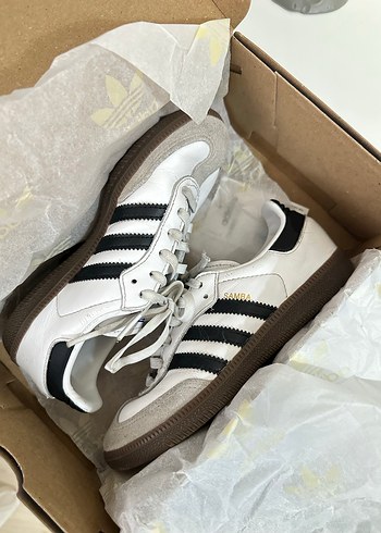 adidas Samba Çocuk Beyaz Spor Ayakkabı - Görsel 7