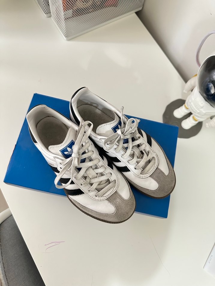 adidas Samba Çocuk Beyaz Spor Ayakkabı - Görsel 3