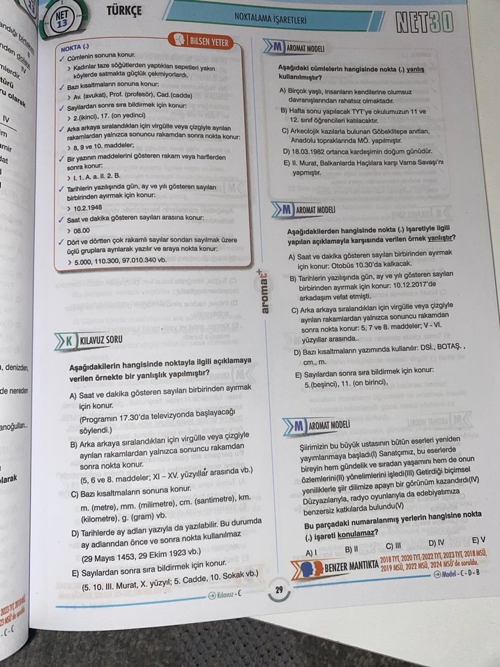 NET30 TYT Matematik/Türkçe/Sosyal Bilimler Soru Bankası - Görsel 5