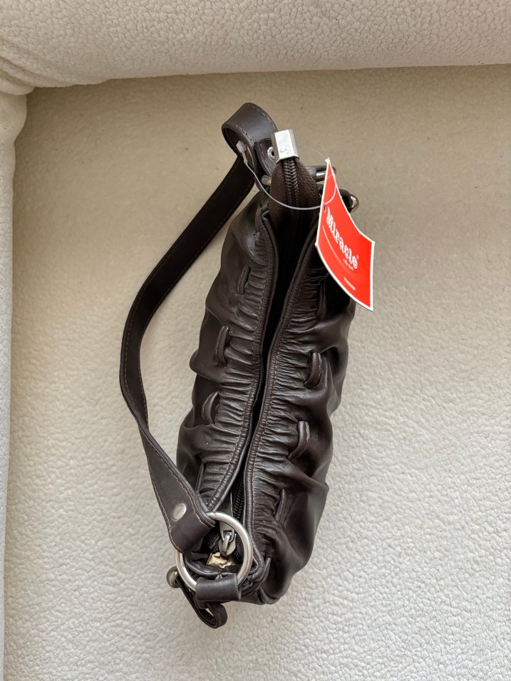 Miracle Kadın Deri Kahverengi Omuz Çantası - Görsel 3