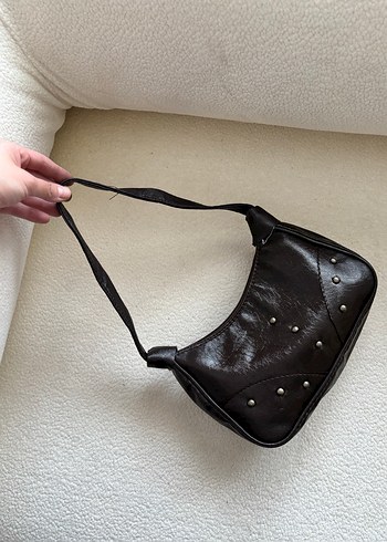 Kahverengi Kadın Deri Omuz Çantası - Görsel 2