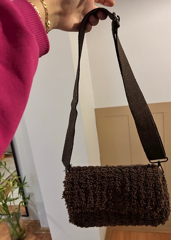 Kahverengi Kürklü Kadın El Çantası - Görsel 4
