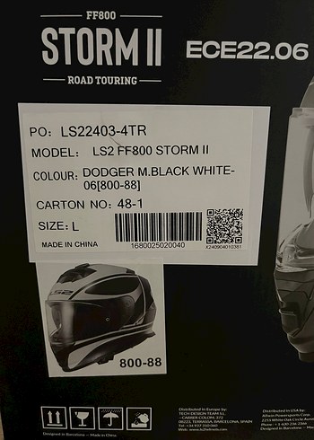 (SIFIR) LS2 Storm-II Dodger Siyah Motosiklet Kaskı - Görsel 3