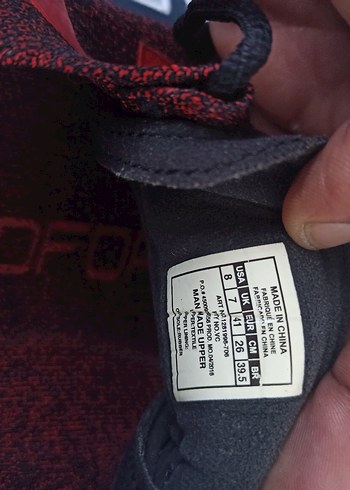 Koyu Kırmızı Erkek Spor Ayakkabı Velcro - Görsel 7