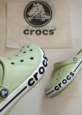 37 Beden yeşil Renk Crocs Kadın Pastel Yeşil Terlik