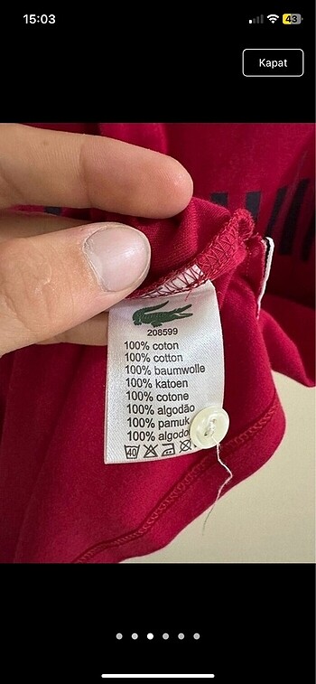 Lacoste ORJINAL MARKA POLO YAKA ERKEK T-SHİRT