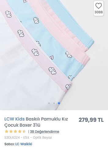 Lc Waikiki-kiz çocuk 3'lü boxer-9/10 yaş