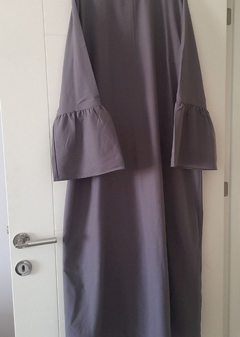 Büyük Beden Uzun Krep  Elbise - Görsel 2