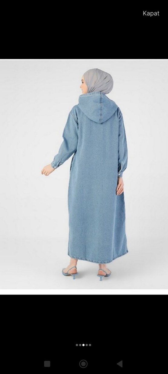 Refka Uzun Çıtçıtlı Trençkot_44/46/48 - Görsel 3