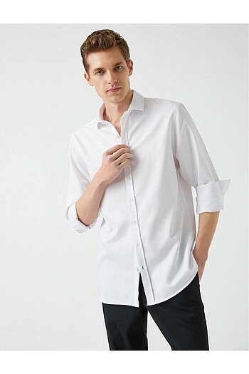 Koton Slim Fit Beyaz Gömlek