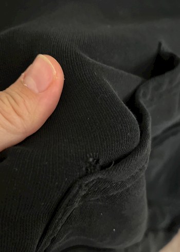 12-13 Yaş Beden Erkek Çocuk Siyah Kapüşonlu Fermuarlı Ceket