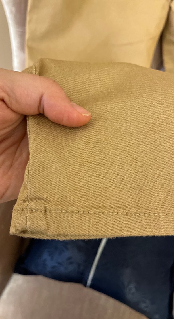 Bej Kadın Kemerli Kumaş Pantolon - Görsel 5