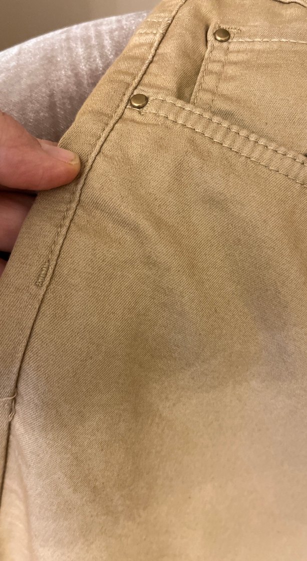 Bej Kadın Kemerli Kumaş Pantolon - Görsel 2