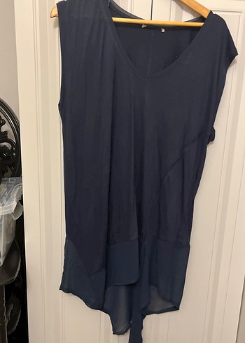 Lacivert Tunik V Yakalı - Görsel 3