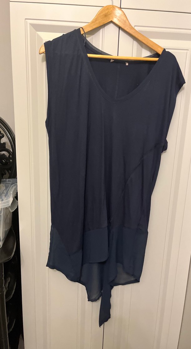 Lacivert Tunik V Yakalı - Görsel 3