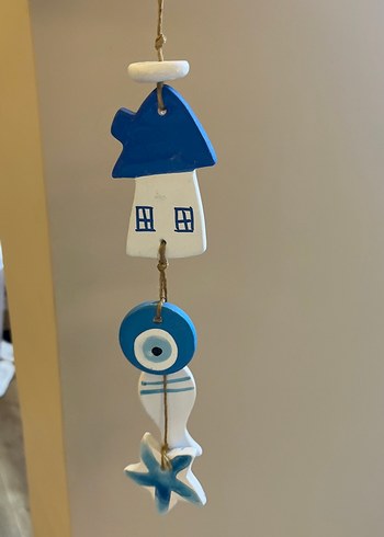 Beden mavi Renk Mavi Ev ve Nazar Boncuğu Süs