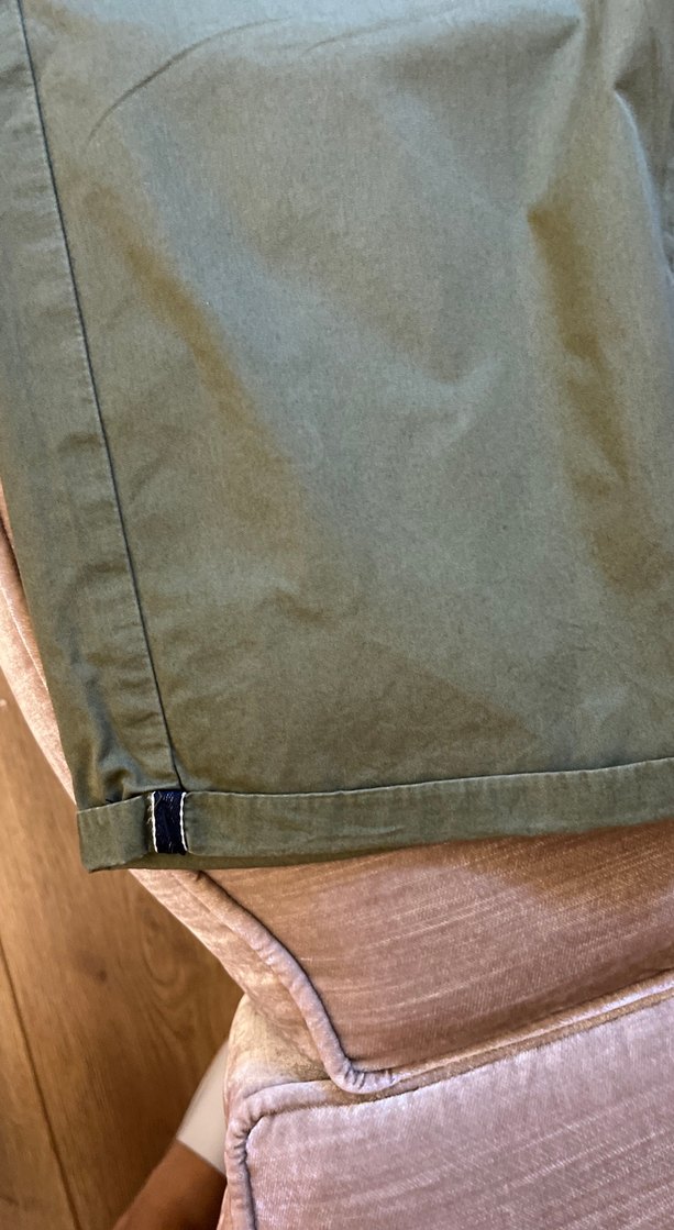 Erkek Keten Kemerli Midi Şort - Haki - Görsel 4