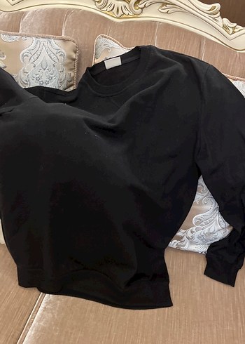 Siyah erkek Oversize Sweatshirt
