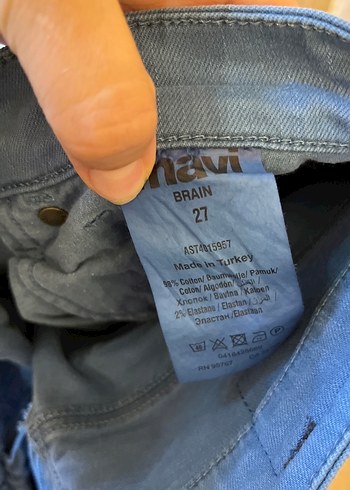 Erkek Gri Kot Mini Şort - Görsel 3