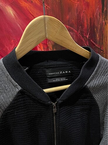 Zara Zara Man çift renki fermuarlı hırka